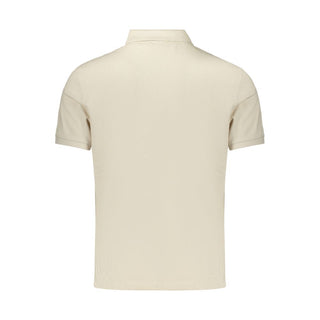 Beige Cotton Mens Polo Shirt