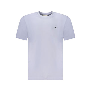 Camiseta azul claro de algodón para hombre
