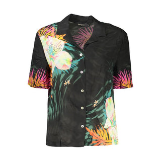 Black Viscose Womens Shirt