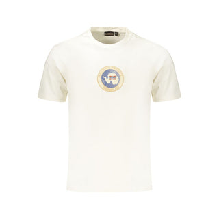 Camiseta blanca de algodón para hombre