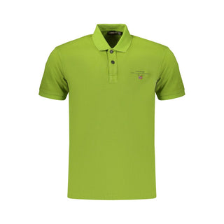 Polo verde de algodón para hombre