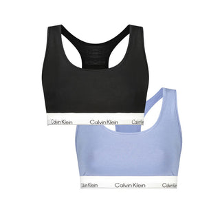 Ropa interior femenina de algodón azul