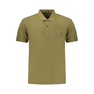 Polo verde de algodón para hombre