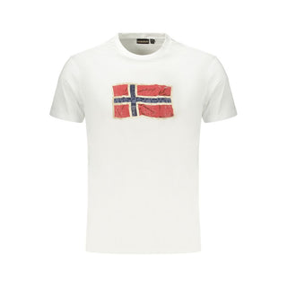 Camiseta blanca de algodón para hombre