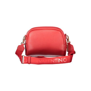 Bolso de mujer de poliuretano rojo con correa ajustable para el hombro