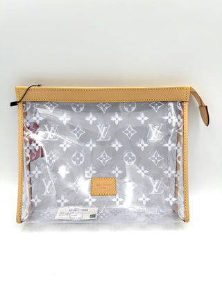 Pochette transparente con monograma LOUIS VUITTON