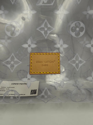 Pochette transparente con monograma LOUIS VUITTON