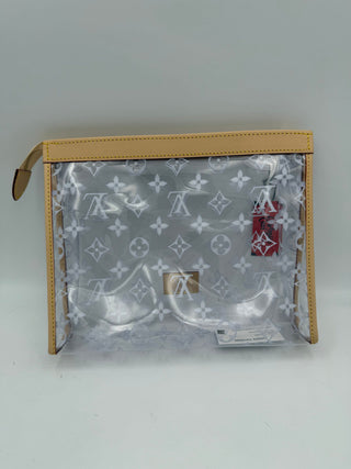 Pochette transparente con monograma LOUIS VUITTON