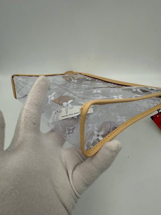 Pochette transparente con monograma LOUIS VUITTON
