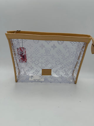 Pochette transparente con monograma LOUIS VUITTON