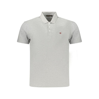 Polo de algodón gris para hombre