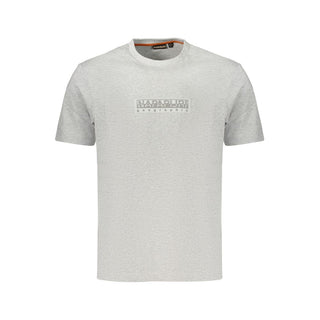 Camiseta de algodón gris para hombre