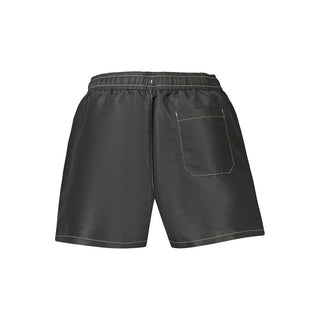 Black Polyester Men's Swimwear
