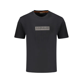 Camiseta negra de algodón para hombre