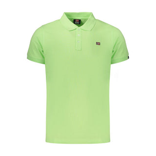 Polo verde de algodón para hombre