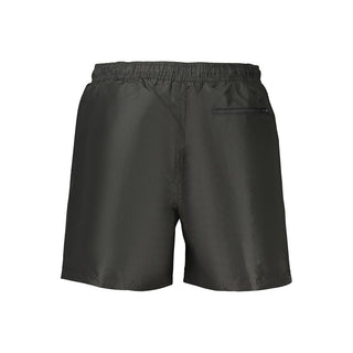 Black Polyester Men's Short