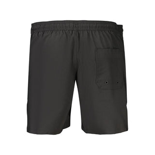 Boxers cortos de poliéster negros para hombre