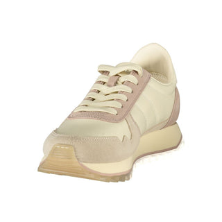 Beige Leather Women's Sneaker