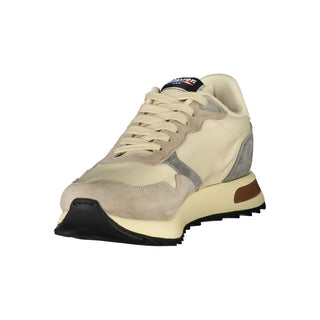 Beige Polyester Mens Sneaker
