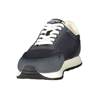 Blue Polyester Men's Sneaker