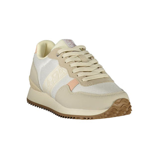 White Polyester Women's Sneaker