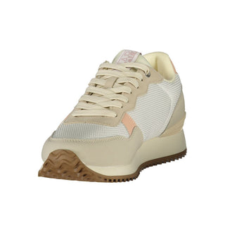 White Polyester Women's Sneaker