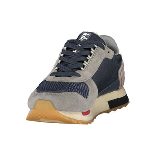 Blue Polyester Men's Sneaker