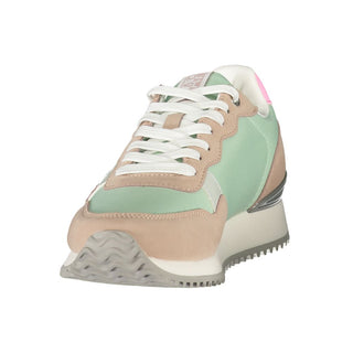 Zapatilla para mujer verde de poliéster