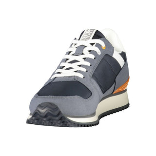 Blue Polyester Men's Sneaker