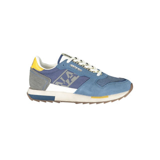 Blue Polyester Men's Sneaker