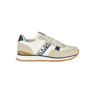 White Polyester Men's Sneaker
