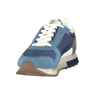 Blue Polyester Men's Sneaker
