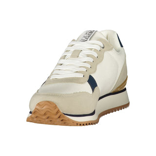 White Polyester Men's Sneaker