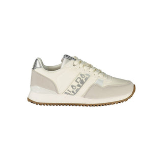 White Polyester Womens Sneaker