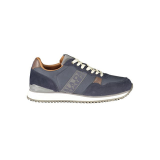 Blue Polyester Men's Sneaker