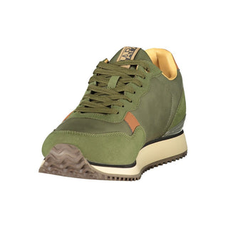 Verde Polyester Mens Sneaker
