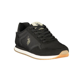 Zapatillas de mujer de poliuretano negro