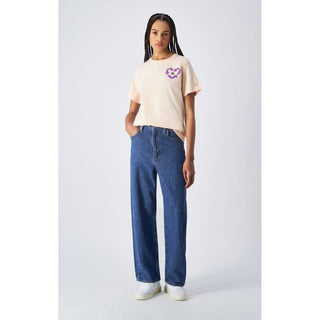Camiseta de manga larga naranja de algodón