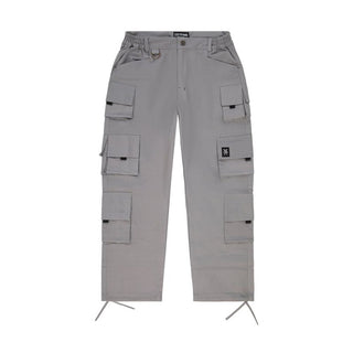 Gray Cotton Cargo Pants