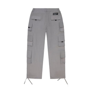Gray Cotton Cargo Pants