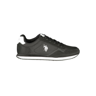 Black Polyurethane Men's Sneaker
