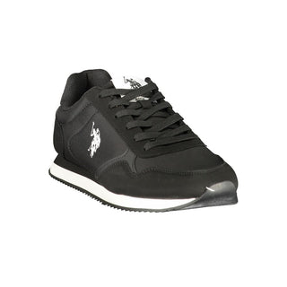 Black Polyurethane Men's Sneaker