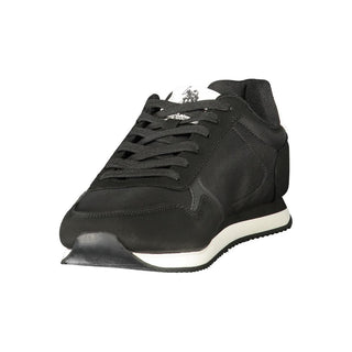 Black Polyurethane Men's Sneaker