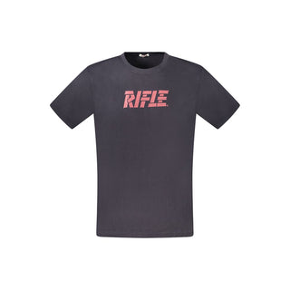 Camiseta de algodón azul para hombre
