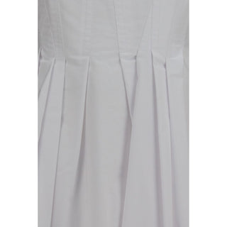 White Cotton Casual Dress