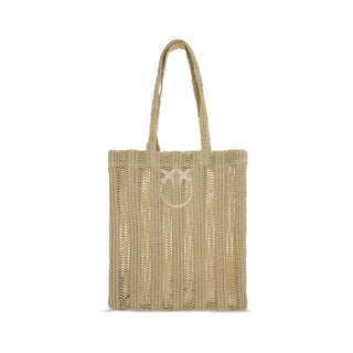 Beige Raffia Shoulder Bag