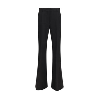 Pantalones acampanados negros de viscosa