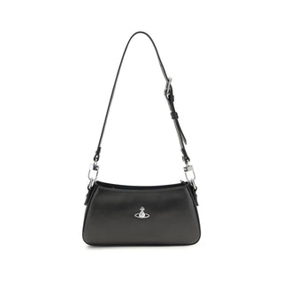 Bolso de hombro Bos Taurus de piel de becerro negra
