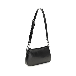 Bolso de hombro Bos Taurus de piel de becerro negra