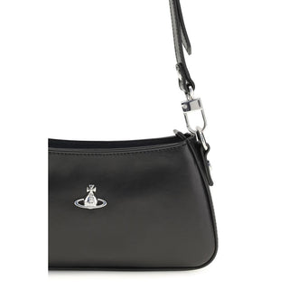 Bolso de hombro Bos Taurus de piel de becerro negra
